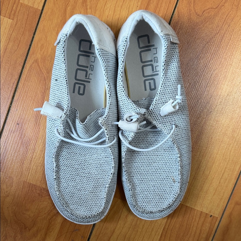 Hey Dude Light Gray Mesh Loafers
